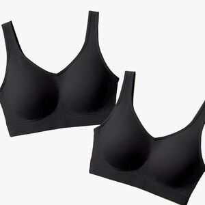 Shapermint Black Wireless Comfort Bras - 2 Pack 4XL